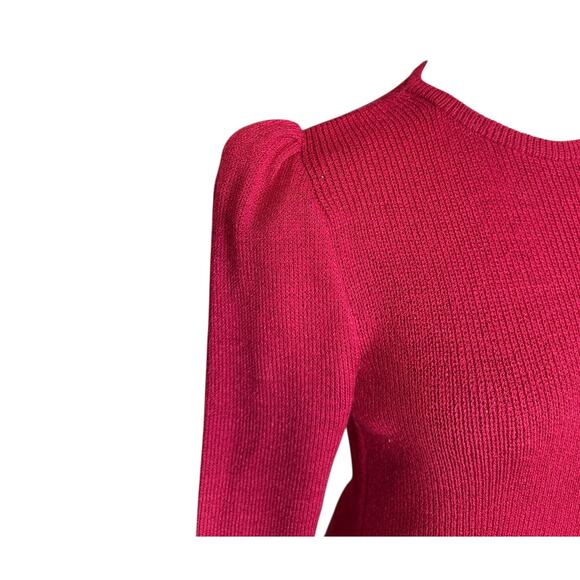 St John Vintage Wool Blend Long Sleeves Knit Sweater with Peplum Waist Size S - Picture 4 of 8